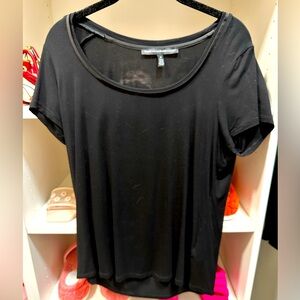 WHBM satin-piped tee size M